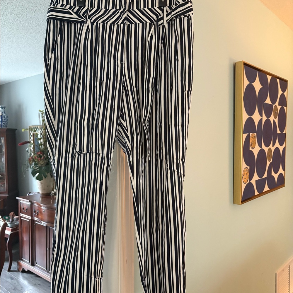 Striped Black and White Women's Pants